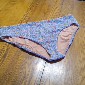 J.CREW 3X Womens Bikini Bottom NEW Swim Swimwear Vacation Floral LIGHT BLUE